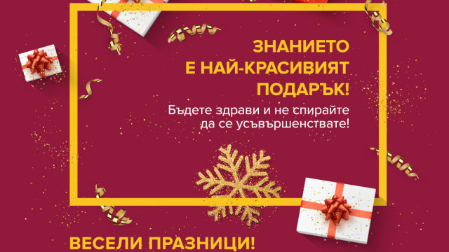 Светли Коледни и Новогодишни празници!